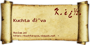 Kuchta Éva névjegykártya