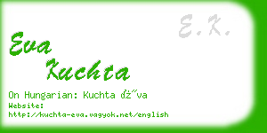 eva kuchta business card